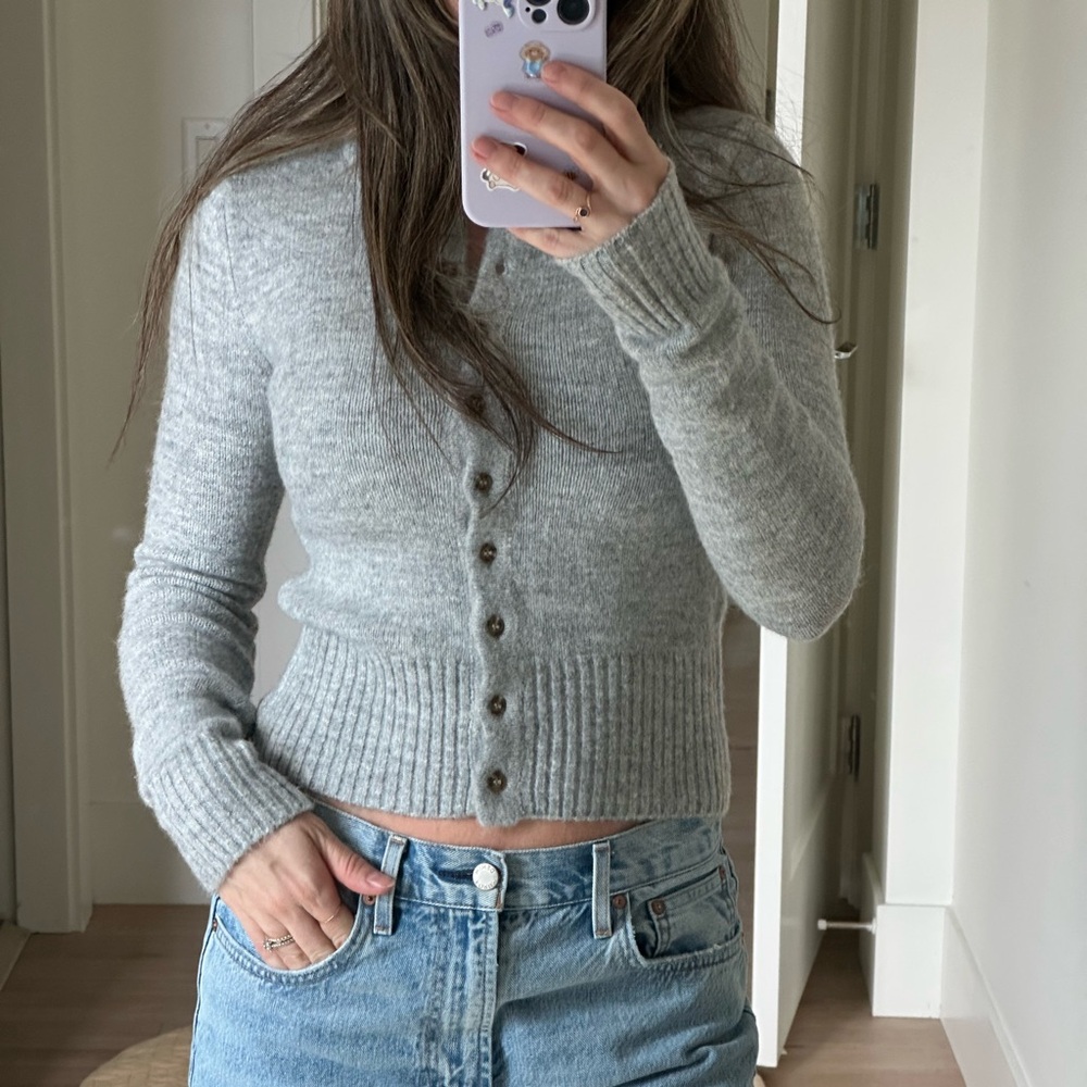 New With Tags Heather Gray Cardigan